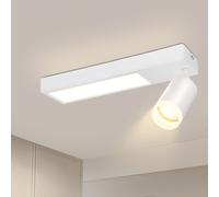 ZMH Plafonnier Led Blanc - Plafonnier GU10 Lampe de couloir 3000k Spot de plafond 10W Moderne Applique intérieure pour cuisine chambre couloir