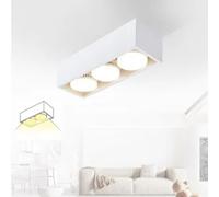 ZMH Plafonnier LED Blanc Spot à monter au plafond 4 flammes blanc chaud GX53 20W Spot pivotant angulaire pour cuisine salon salle à manger couloir couloir
