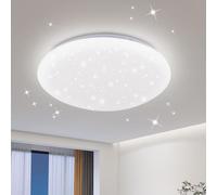 ZMH Plafonnier LED Chambre à coucher Lampe de cuisine Plafond Lampe de chambre d'enfant Ciel étoilé Ø25cm Blanc froid 12W 6000K Eclairage du plafond Couloir Rond Lampe de couloir pour chambre d'enfant