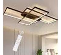 ZMH Plafonnier LED Dimmable Moderne Plafonnier Noir Salon 88W Géométrique Applique Multifonctionnelle Plafonnier pour chambre à coucher