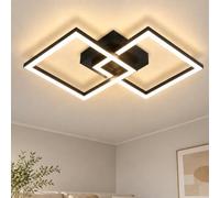 ZMH Plafonnier LED, lampe de couloir, noir, design moderne, blanc chaud