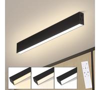 ZMH Plafonnier LED Salon Plafonnier 17W Moderne Noir Plafonnier 53.6CM Dimmable avec télécommande pour chambre cuisine bureau salle à manger