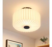 ZMH plafonnier salon plafonnier vintage blanc lampe de cuisine papier abat-jour design industriel douille G9 métal lampe de couloir pour couloir cuisine chambre salle à manger (sans ampoules)