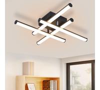 ZMH Plafonniers Lampe de cuisine moderne Noir 24W Lampes de chambre à coucher Architecture d'intérieur Lampes de salon 3000K Lumière blanche chaude Corridor