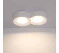 ZMH Spot à monter blanc Spot à monter rond Spot de plafond couloir Spot de plafond GX53 en plâtre Moderne petite lampe de plafond à monter Max.10W lampe à monter pour le salon salle à manger sans ampo