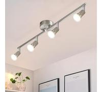 ZMH Spot de plafond à LED 4 flammes Salon - Plafonnier Moderne Spot de plafond GU10 orientable 350°Rotation Spot Lampe Plafond Chambre Intérieur Sans ampoule