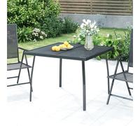 ZMH Table de jardin Anthracite 100x100x72 cm Grille en acier