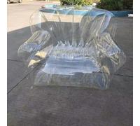 ZMIN Canapé Gonflable Transparent, canapé Gonflable Multicolore en PVC, Pouf Gonflable, canapé Paresseux, Chaise Longue pour Plage/Bureau/extérieur/Voyage,A,110 * 85 * 70cm