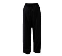 ZMIN Tai Chi Ample Uniforme Coton Et Lin Vêtements Wing Chun Shaolin Kung Fu Pantalon D'entraînement,Noir,5XL