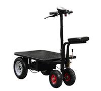 ZMJGLL Chariot de manutention électrique à Plateforme - Chariot de déménagement Robuste avec Roues et siège pour Le Transport de Bagages et de Marchandises, Utilisation Pratique et Efficace