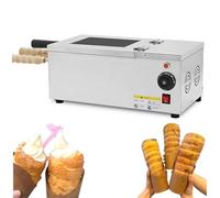 ZMJGLL Cône de crème glacée électrique Cheminée Gâteau Rouleau Four, Machine à Four à gâteau de cheminée, Boulanger à cône de Gaufre, Machine à collation avec 2 Outils de Cuisson