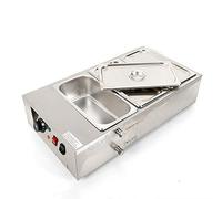 ZMJGLL Fondoir à Chocolat Professionnel, 1000 W, température réglable de 30 à 80 °C, capacité de 4 kg par récipient pour Faire Fondre Le Chocolat, Le Beurre et Chauffer Les Boissons.