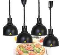 ZMJGLL Lampe chauffante pour Buffet avec Hauteur réglable, Fil à Ressort rétractable pour traiteurs et Restaurants afin de Garder Les Repas Chauds (Black 25cm)