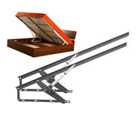 ZMJGLL Mécanisme de Levage de lit électrique, 2 élévateurs de Rangement Robustes en Acier avec télécommande, Tige de Levage de lit Pliante, Charge de 600 kg, pour sommiers à Ressorts (Black 150cm)