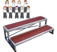 ZMJGLL Plate-Forme de scène de chœur, escalier de Chant Choral Commercial pour l'église de l'école, lutrin de Groupe Prix Podium escalier Plate-Forme Debout (2tier)