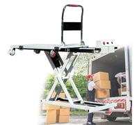 ZMJGLL Plateforme élévatrice hydraulique - Table élévatrice électrique à Ciseaux avec 4 Roues, capacité de 270 kg, Hauteur de Levage de 102 cm. Applications polyvalentes, Grande mobilité.