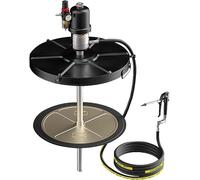 ZMJGLL Pompe à Graisse pneumatique 80:1 avec Pistolet et Tuyau de 6 m fût de 170 à 200 litres, 40 à 50 MPa, Outils de Lubrification Robustes