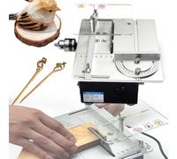 ZMJGLL Scie à Table, Mini tronçonneuse 4500 TR/Min avec règle d'angle en Aluminium, 7 Vitesses réglables, Gamme de Pince 0,8-6 mm, Ponceuse électrique de Bois, meuleuse et scie de découpe