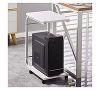 ZMJGLL Support d'imprimante avec roulettes, Support CPU à 2 Niveaux Pratique et Gain de Place pour Bureau, Table Debout pour PC Mobile et Ordinateur Portable. (Blanc)