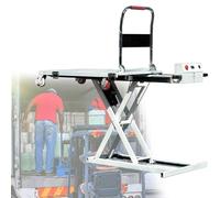 ZMJGLL Table élévatrice hydraulique à Ciseaux, capacité de 270 kg, Hauteur de Levage de 102 cm, Chariot électrique à 4 Roues pour la manutention de matériaux, Chariot élévateur électro-hydraulique