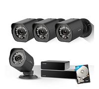 Zmodo Système de caméra de sécurité PoE simplifiée Full HD 1080p avec répéteur, caméra de surveillance extérieure IP 4 x 2,0 mégapixels, NVR HDMI 8 canaux et disque dur de 1 To
