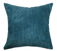 ZMQBY Coussin Bleu Canard Ensemble Lot de 2 taie d'oreiller en Velours rayé Bleu avec Fermeture à glissière cachée pour canapé, Chambre, Voiture-ré_45 x 45 cm