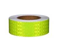 ZMQU Autocollant d'avertissement de bande d'avertissement réfléchissant auto-adhésif 1 pouce X 64,5 pieds multicolore(Fluorescent)