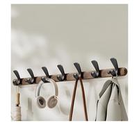 ZMQU Home Storage Hooks, Wood Hook Coat Rack, Heavy Duty Brown Wall Mounted Coat Hook with 8 Hooks for Hanging Coats, Hats, Clothing, Scarfs(30cm/11.8in)(70cm/27.5in)
