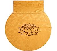 ZMQU Tapis de prière, coussin rond portable en forme de lotus zen, idéal for la méditation adulte, la méditation profonde et le culte zen (rouge)(Yellow)