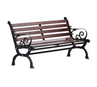 ZMTGLTG Banc De Terrasse Extérieur, Banc De Loisirs en Bois Anticorrosion De Style Parc avec Dossier, for Jardin Ou Balcon, Robuste, Durable Et Résistant À La Pluie(120cm)