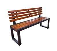 ZMTGLTG Banc Long D'extérieur en Plastique Imitation Bois, De Parc avec Dossier, Banc De Détente for Balcon, Terrasse Ou Cour, Robuste Et Durable(120cm)