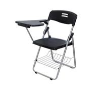 ZMTGLTG Chaise de Formation Pliante en PP avec Table, paravent et Cadre en Acier épais, Durable et résistant à l'usure. Idéale for Les Cours particuliers.(Black)