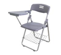 ZMTGLTG Chaise de Formation Pliante en PP avec Table, paravent et Cadre en Acier épais, Durable et résistant à l'usure. Idéale for Les Cours particuliers.(Gray)