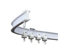 ZMTGLTG Rails de Rideaux à Rouleaux en Plastique Flexibles for Baies vitrées et balcons, Rails incurvés montés sur Le Dessus, Rails incurvés(1.0m)
