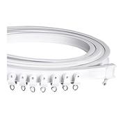 ZMTGLTG Tringle à Rideau incurvée Flexible en PVC, 1 à 6 mètres, Personnalisable, Durable for balcons et fenêtres incurvés.(1.0m)