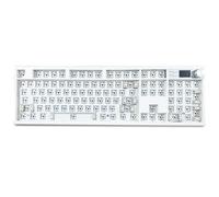 ZMX GMK104 Kit de clavier mécanique avec écran et bouton, joint programmable remplaçable à chaud, PCB, clavier Barebones, sans fil, BT5.0/2,4 GHz/USB-C filaire pleine grandeur (blanc)
