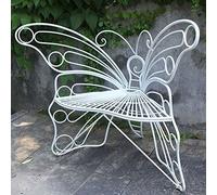 ZMYJTO Banc d'Extérieur Chaise Papillon, Banc de Jardin en Fer Forgé Décoration de Jardin Jardinière, Chaise de Loisirs de Terrasse Tabouret Double Rétro avec Dossier, Convient aux Jardins, aux End