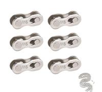 ZMZaoan Eslabones Cadena Bicicleta 6 Pares 11 Velocidades Acero | Acero tratado térmicamente, montaje/desmontaje rápido sin herramientas, 6 pares repuesto, compatible 6-12 velocidades