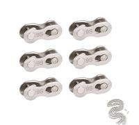 ZMZaoan Maillon de Chaîne de Vélo - 6 Paires de Attache Rapide Chaine - Montage et Démontage Rapide - Compatible Chaine VTT et Vélo Route. (9 Vitesses)