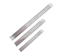 ZMZaoan Règle en acier inoxydable Règle en métal en trois pièces Règlet en acier - Double Face de Précision École Règles Acier Inoxydable 15cm 20cm 30cm pour Bureau Dessin Technique