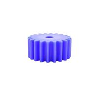 ZMZYELPECB Engrenage Droit en Nylon Bleu 12T-27T 2M 12 13 14 15 16 17 18 19 20 21 22 23 24 25 26 27 Dents, Engrenages d'entraînement cylindriques Plats en Plastique(19 Teeth (OD 42mm))