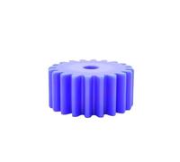 ZMZYELPECB Engrenage Droit en Nylon Bleu 2M 12 13 14 15 16 17 18 19 20 21 22 23 24 25 26 27 Dents 2 modules engrenage Plat en Plastique Engrenages cylindriques(21 Teeth (OD 46mm))