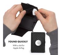 ZNAP Airtag Wallet 8 cartes, compartiment à pièces 8,9 x 1,5 x 6,3 cm (LxHxP) protection RFID