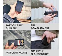 ZNAP Slim Wallet 12 Cartes pochette à monnaie 8,9 x 1,8 x 6,3 cm (LxHxP) Protection RFID