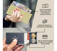 ZNAP Slim Wallet 12 Cartes pochette à monnaie 8,9 x 1,8 x 6,3 cm (LxHxP) Protection RFID