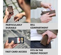 ZNAP Slim Wallet 12 Cartes pochette à monnaie 8,9 x 1,8 x 6,3 cm (LxHxP) Protection RFID