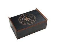 Znchgdtre Boîte à Cartes en Bois - Coffret Rustique pour Tarot et Bibelots | Évoque la nostalgie avec ce coffret vintage en bois, parfait comme cadeau de Noël pour préserver et cartes de tarot.