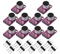 Znchgdtre Module Microphone MAX4466 ABS Solderé 10pcs pour USB Sortie | Includes pre-soldered 20-20kHz electret mic on board; ABS housing for robust Durability; convenient USB-ready interface.