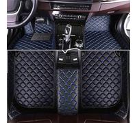 ZNCJY Full Coverage Car Floor Mats Set pour Ford Ranger 2015-2018 2019 2020 2021 2022 2023 2024 2025, Tapis de Sol Auto en Cuir Complet Entouré Étanche Car Floor Mat Pied,B-BlackBlue