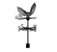 ZNEL Chouette Girouette De Inoxydable en Métal avec Motif Hibou Oiseaux Orientation du Vent Indicateur Décoration pour Jardin, Toit, Padel Extérieur,Soaring Owl